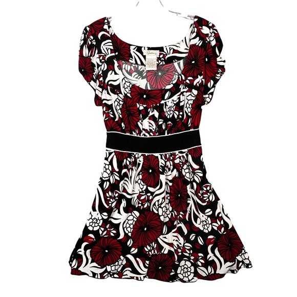 Speechless Tops - Vintage Y2K Speechless BabyDoll Top Large Black Red White Punk Fairy Grunge